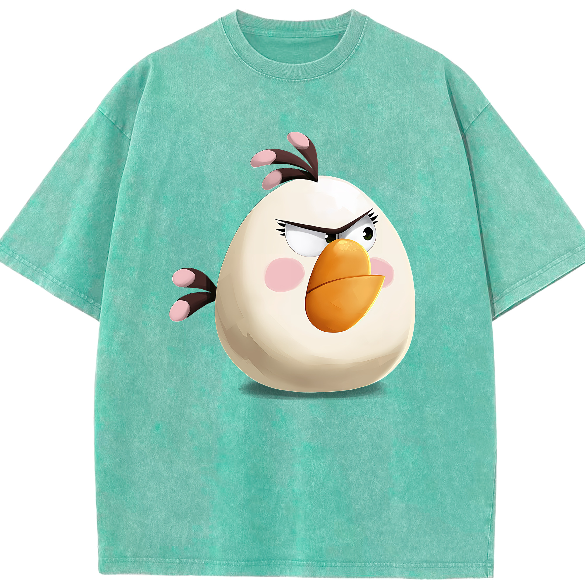 （画像用） Angry Birds アングリーバード 綿100% ヴィンテージ風 半袖Tシャツ（フロントプリント）